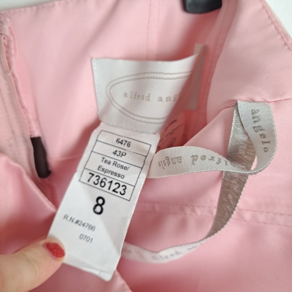 Alfred Angelo Pink Chiffon Babydoll Sleeveless Y2K Coquette Midi Dress Sz 8 - Picture 5 of 8